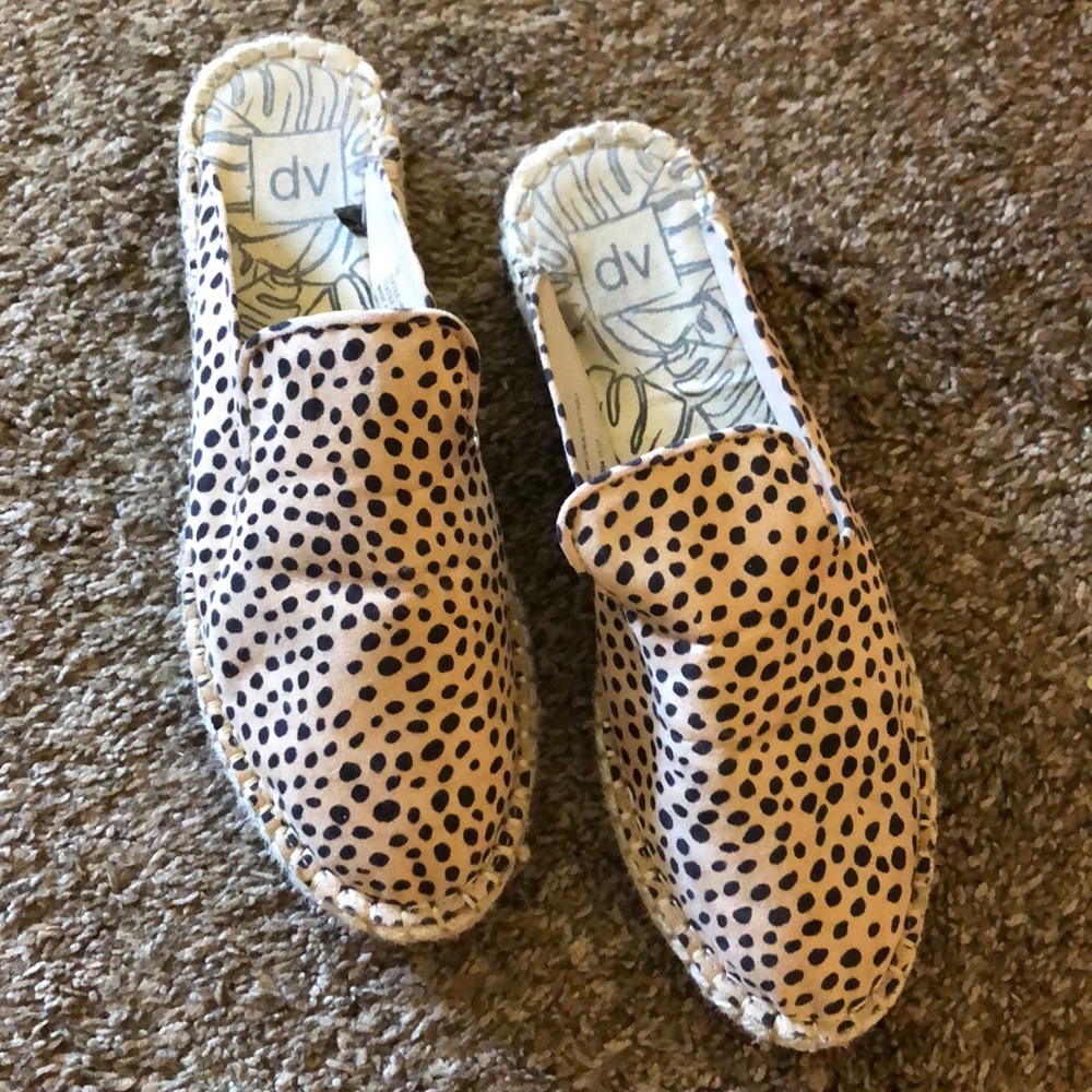 Gently Worn Leopard Spotted Espadrille Flats